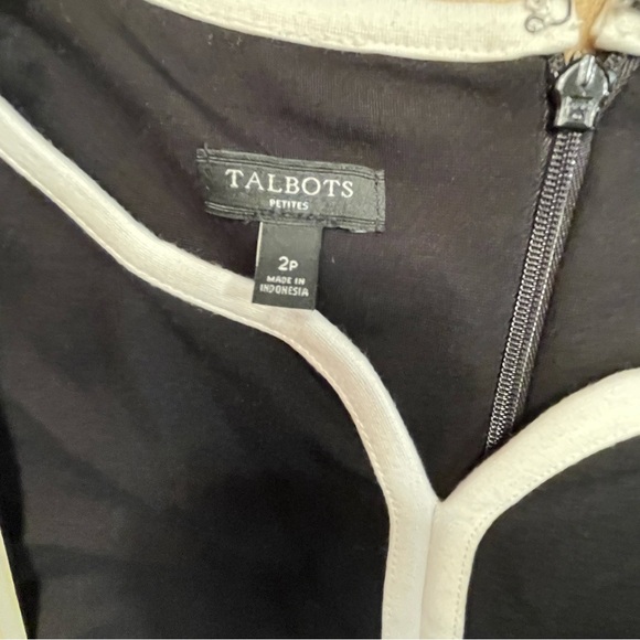 Talbots Black Dress with Cream Accents - Picture 6 of 7